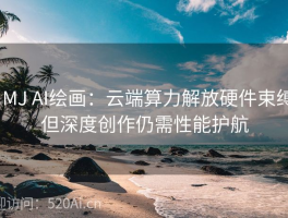# MJ AI绘画：云端算力解放硬件束缚，但深度创作仍需性能护航